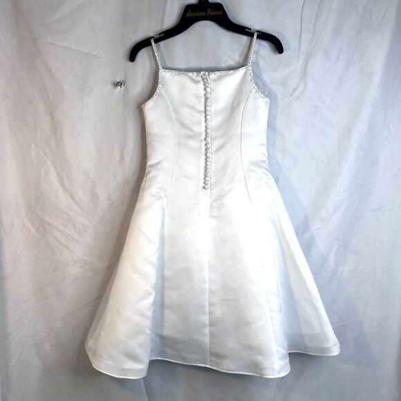 American Princess Christening Flower Girl Formal Dress Jacket Veil SET Size 7 - Picture 3 of 14